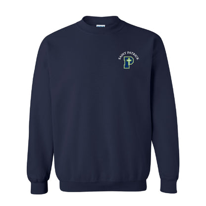 Crew Neck Navy Embroidered School Sweatshirt